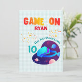 VR Birthday Boy Gamer Party Group Matching Kaart (Staand voorkant)