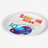 VR Birthday Boy Gamer Party Group Matching Papieren Bordje (Gekanteld)