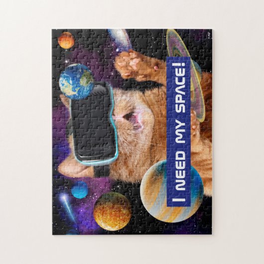 VR Cat in Space Legpuzzel (Verticaal)