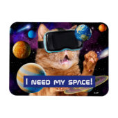 VR Cat in Space Magneet (Horizontaal)
