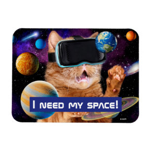 VR Cat in Space Magneet