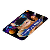 VR Cat in Space Magneet (Linkerzijde)