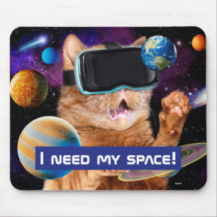 VR Cat in Space Muismat