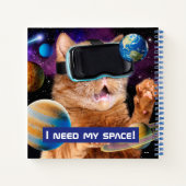 VR Cat in Space Notitieboek (Achterkant)