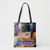 VR Cat in Space Tote Bag (Voorkant)