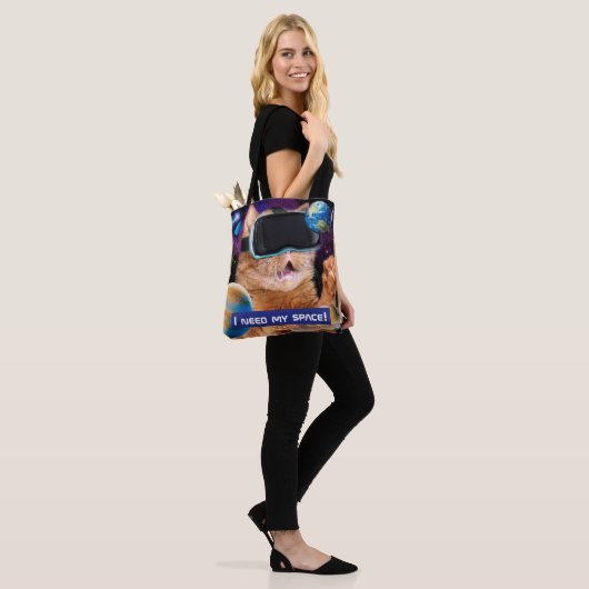 VR Cat in Space Tote Bag (Op model)