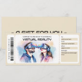 VR-ervaringsticket cadeaubewijs Kaart (Voorkant / Achterkant)