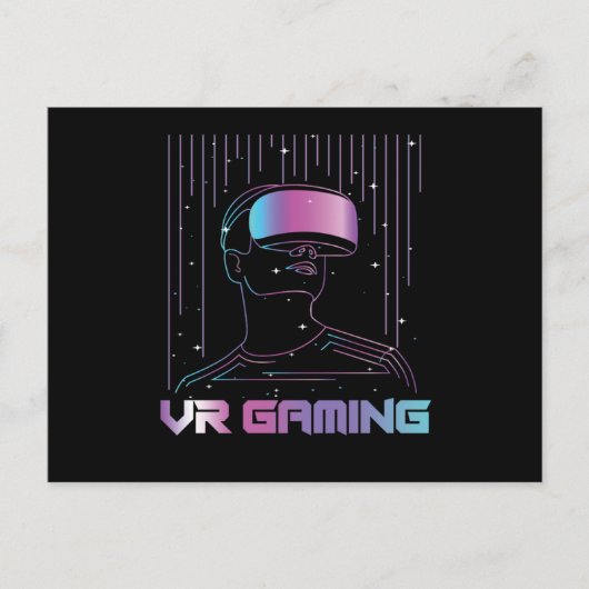 VR-game virtuele realiteit Gamer Geek Nerd Gift Briefkaart (Voorkant)