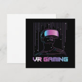 VR-game virtuele realiteit Gamer Geek Nerd Gift Kaart (Voorkant / Achterkant)