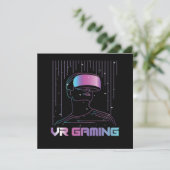 VR-game virtuele realiteit Gamer Geek Nerd Gift Kaart (Staand voorkant)