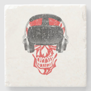 Vr Gamer Headset Video Game Skull - Virtuele reali Stenen Onderzetter