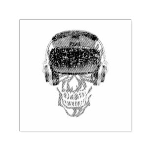 Vr Gamer Headset Video Game Skull - Virtuele reali Zelfinktende Stempel