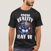 Vr Gamer Vr Player Virtual Reality Vr Game Video G T-shirt (Voorkant)