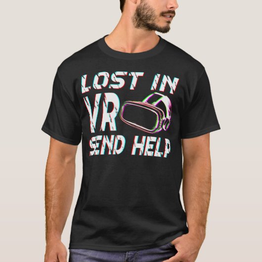 Vr Gamer Vr Speler Virtual Reality Vr Game Video G T-shirt (Voorkant)