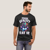 Vr Gamer Vr Speler Virtual Reality Vr Game Video G T-shirt (Voorkant volledig)