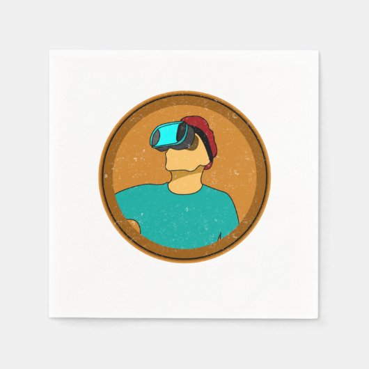 VR Gamerretro  virtuele realistische gameweergave Servet (Voorkant)