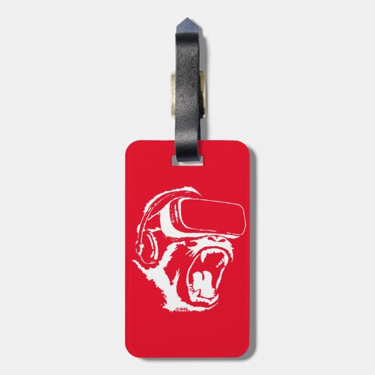 VR Gorilla Bagagelabel (Achterkant verticaal)