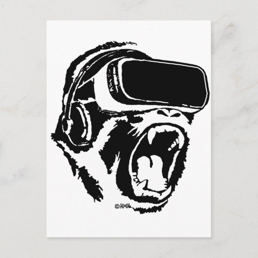VR Gorilla Briefkaart (Voorkant)