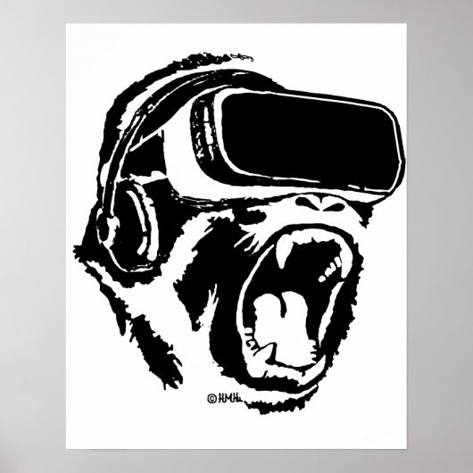 VR Gorilla Poster (Voorkant)