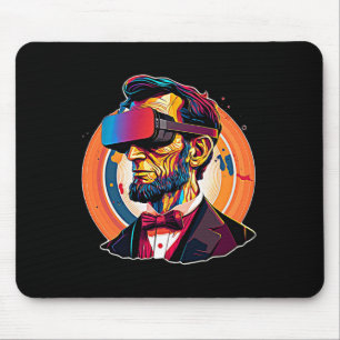 VR Headset Abraham Lincoln Videospel Virtual Real Muismat