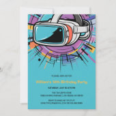 VR Headset Kleurrijke Gamers Verjaardagsfeest Kaart (Voorkant)