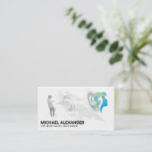 VR Headset Tech-logo | Wereldkaart Visitekaartje (Staand voorkant)