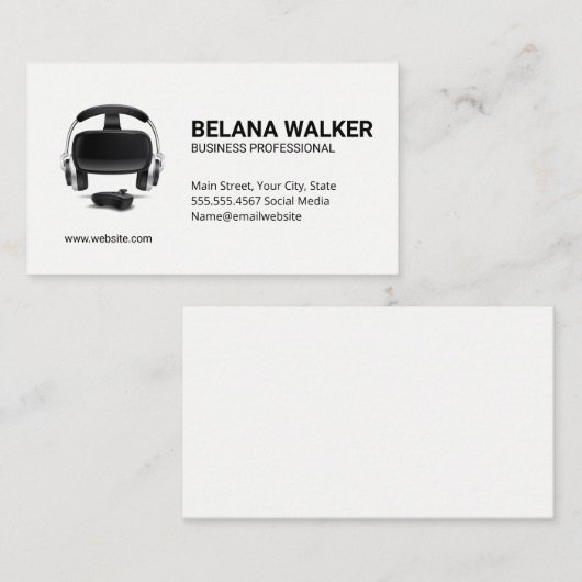 VR-headset | Technologie Visitekaartje (Voorkant / Achterkant)