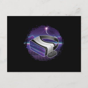 VR Headset Virtual Reality Gamer Gaming Geek Gift Briefkaart