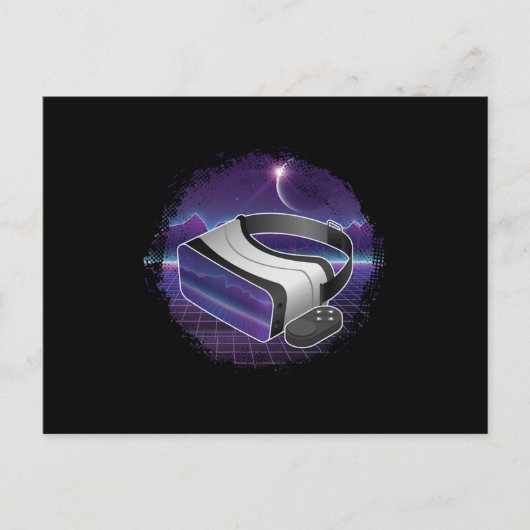 VR Headset Virtual Reality Gamer Gaming Geek Gift Briefkaart (Voorkant)