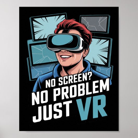 VR-headset voor gamers die augmented reality verke Poster (Voorkant)