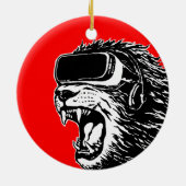 VR Lion Keramisch Ornament (Achterkant)
