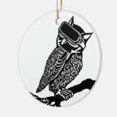 VR Owl Keramisch Ornament (Links)