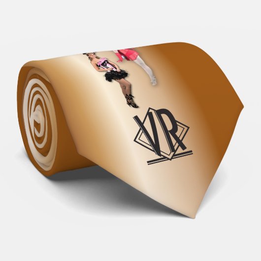 VR Pinup Collage Stropdas Chrome (Opgerold)