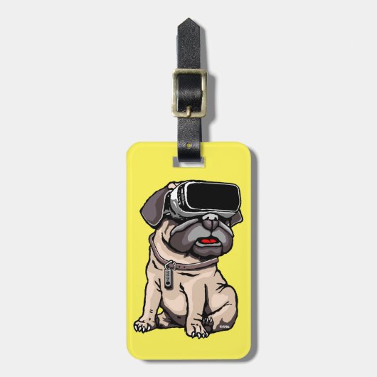 VR Pug Bagagelabel (Voorkant verticaal)
