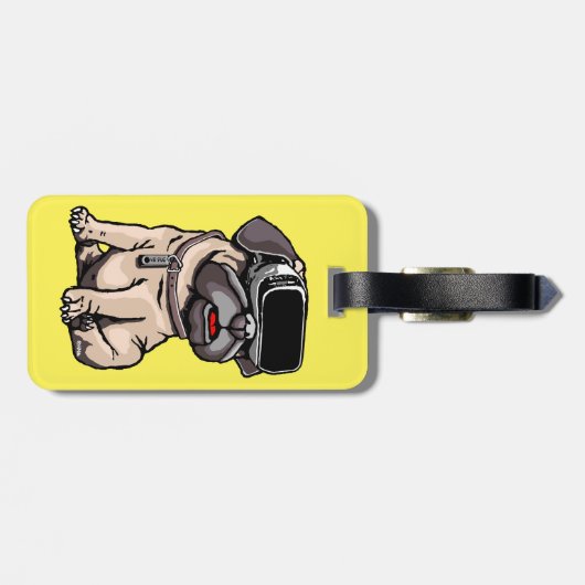 VR Pug Bagagelabel (Achterkant horizontaal)