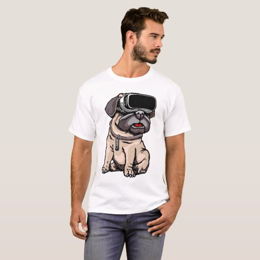 VR Pug T-shirt (Voorkant volledig)