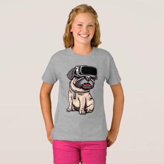 VR Pug T-shirt (Voorkant volledig)
