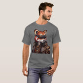 VR Steampunk Red Panda T-shirt (Voorkant volledig)