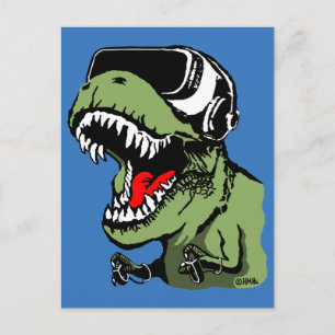 VR T-rex Briefkaart