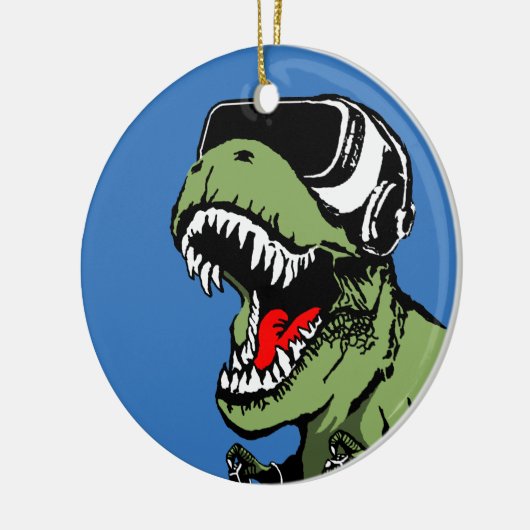 VR T-rex Keramisch Ornament (Links)