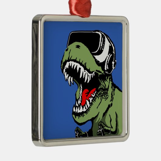 VR T-rex Metalen Ornament (Rechts)