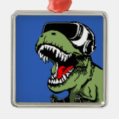 VR T-rex Metalen Ornament (Voorkant)
