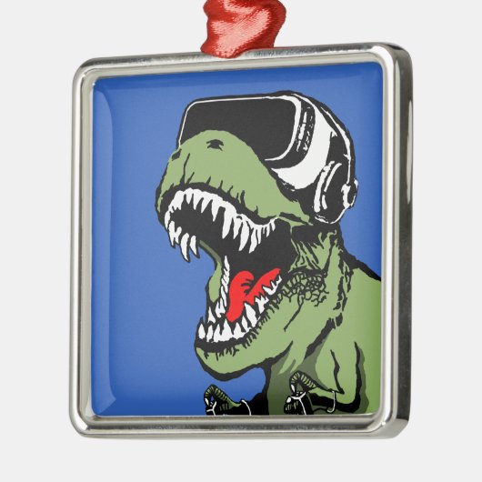 VR T-rex Metalen Ornament (Links)