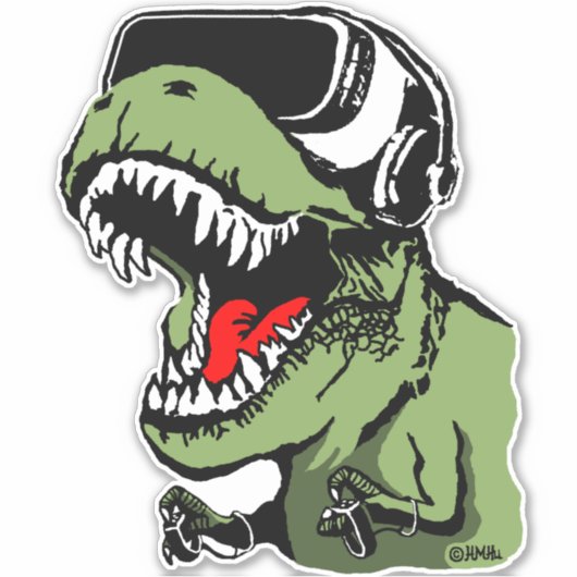 VR T-rex Sticker (Voorkant)