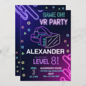 VR Uitnodiging voor verjaardag Virtual Reality (Voorkant / Achterkant)