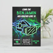 VR Verjaardagsuitnodiging Sjabloon, Virtual Realit Kaart (Staand voorkant)