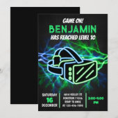 VR Verjaardagsuitnodiging Sjabloon, Virtual Realit Kaart (Voorkant / Achterkant)