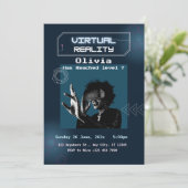 VR Virtual Reality Birthday Party nodigt uit Kaart (Staand voorkant)