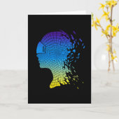 VR Virtual Reality Headset Design Kaart (Gele Bloem)