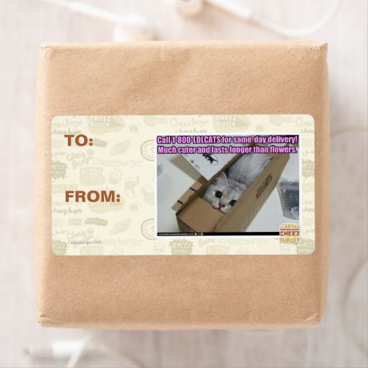 Vraag 1-800-LOLCATS Etiket (Insitu)